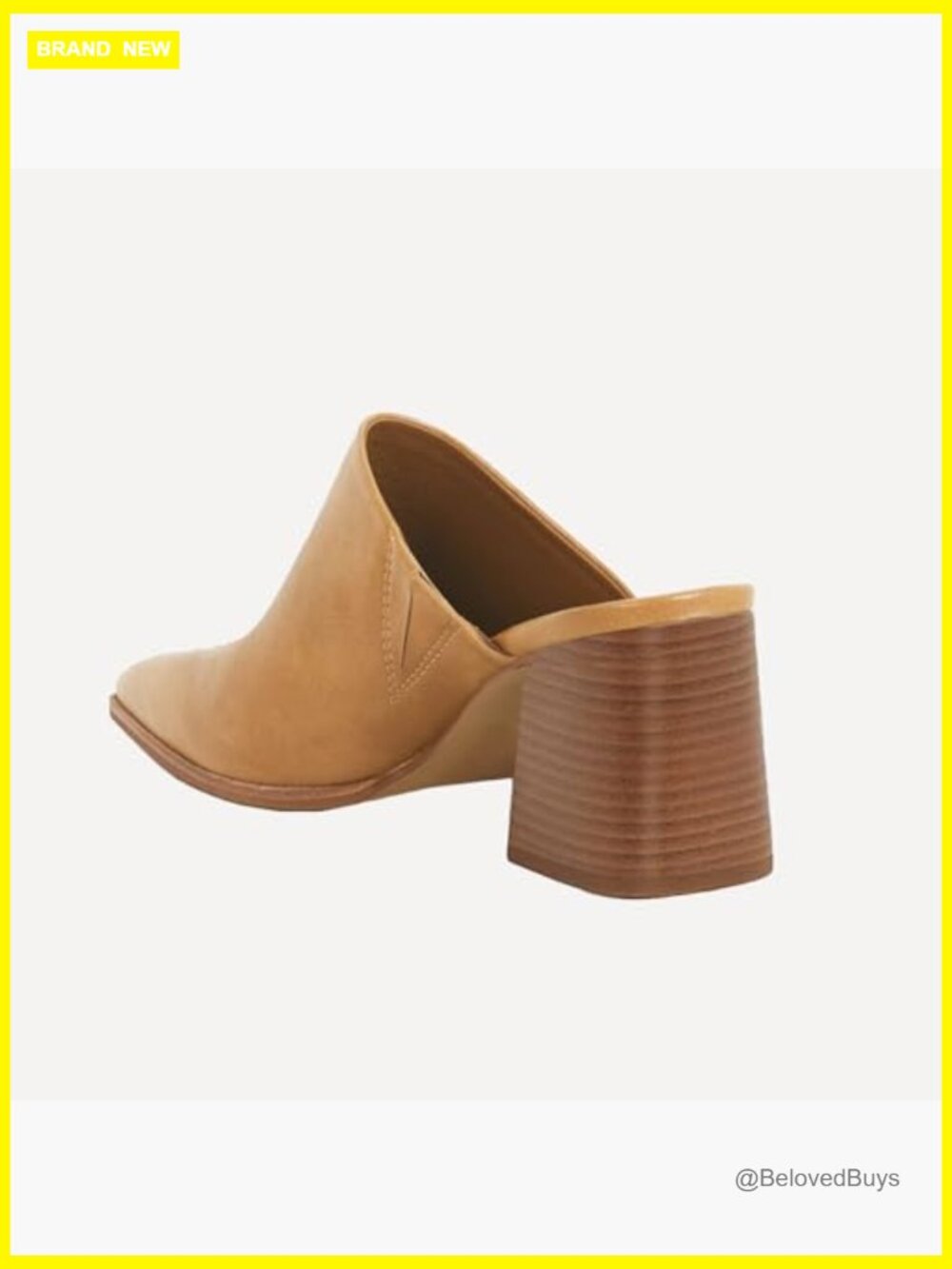 Chunky Stacked Heel Mules Closed Square Toe Slip on Clogs Casual Backless - Picture 6 of 7
